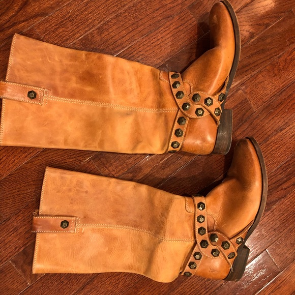 Frye Melissa Leather Boots Like New, Cognac, 6.5 - Picture 4 of 8